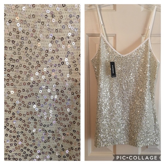 Express Tops - NWT EXPRESS SEQUINED CAMISOLE TOP. SIZE SMALL